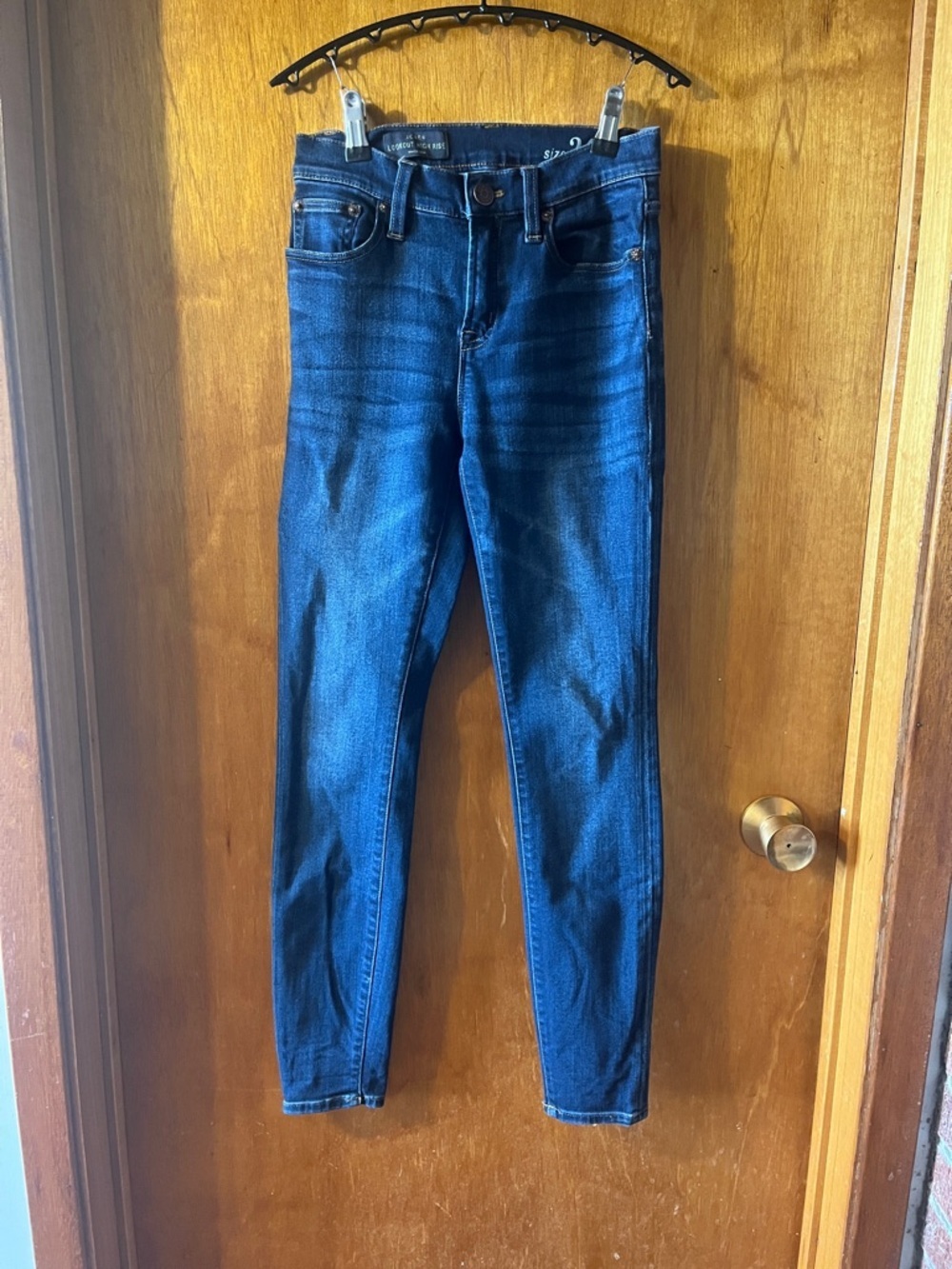 J. Crew LookCut High rise Women's Skinny Jeans in Dark Blue Wash 24